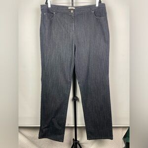 Vintage‎ Talbots Black Dark Wash Denim Straight Leg Jeans